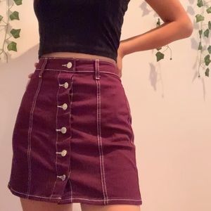 Adorable Plum Mini Skirt